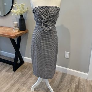 Strapless Gingham Dress
